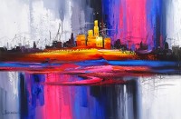 Abdul Jabbar, 30 x 48 Inch, Acrylic on Canvas, Citycape Painting, AC-ABJ-051